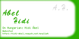 abel hidi business card