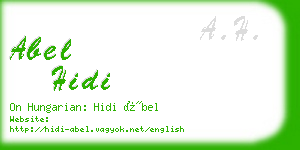 abel hidi business card